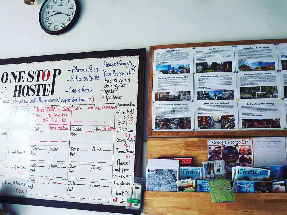 One Stop Hostel Phnom Penh 掲示板