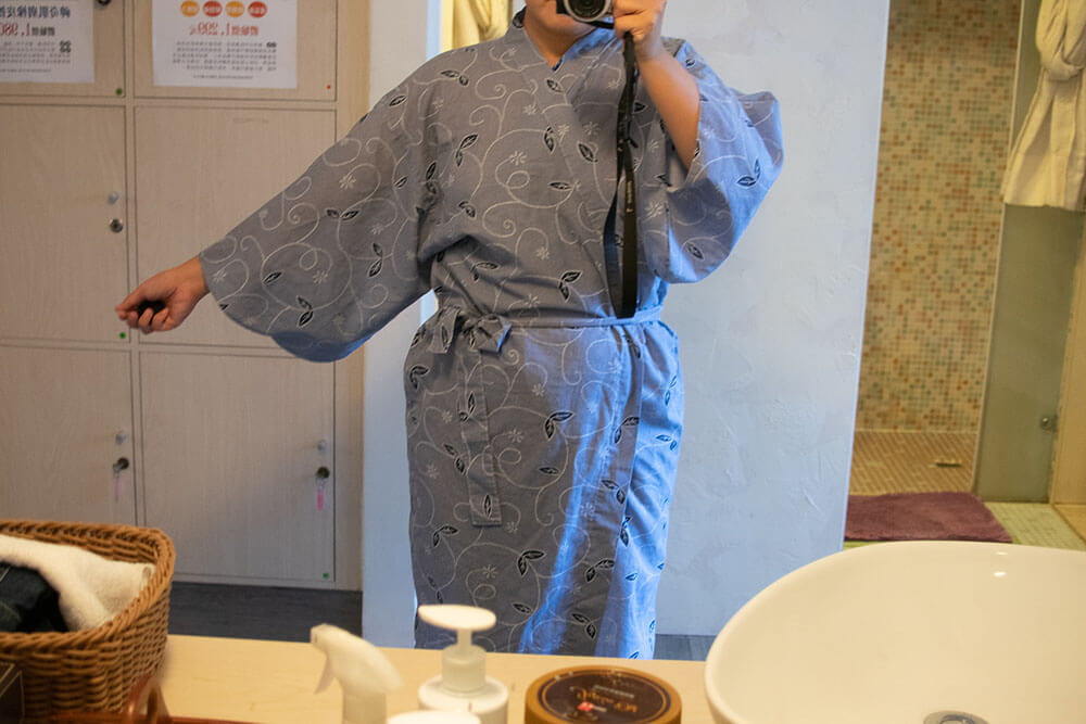 貸し出されるマッサージ着
