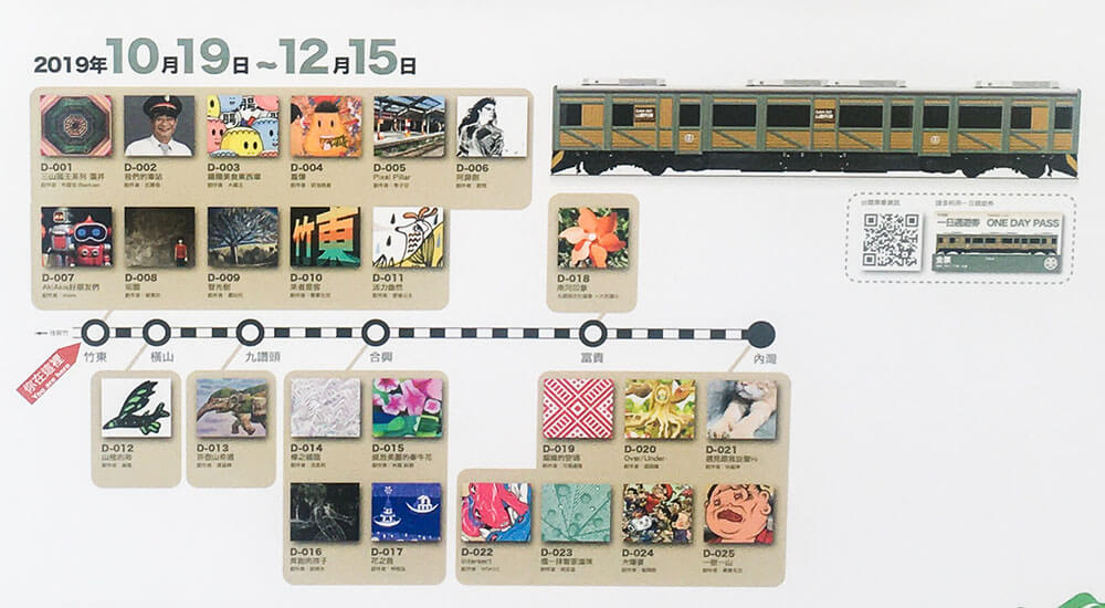内湾線「鉄道美術館」に展示してある作品一覧